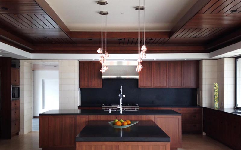 Residential kitchen: installation of lighting, recessed lighting, Lutron HoweWorks