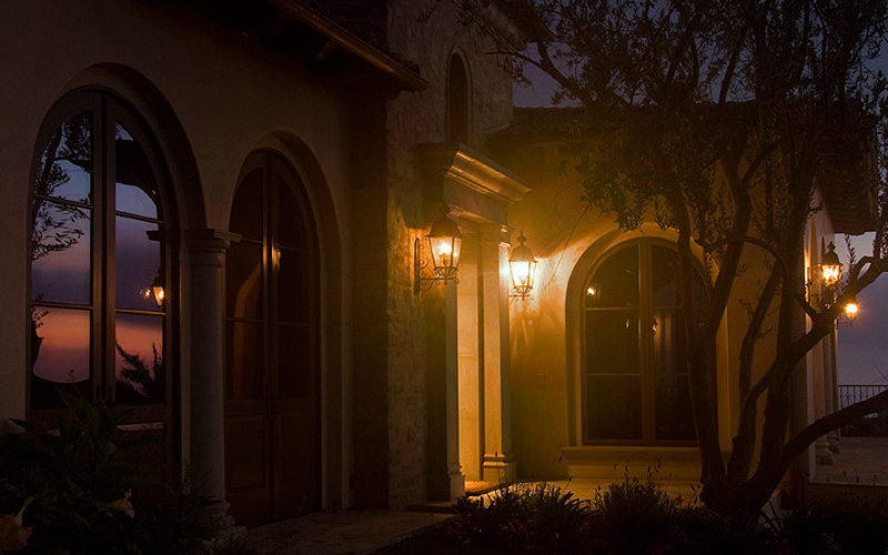 Residential front porch: entry sconces